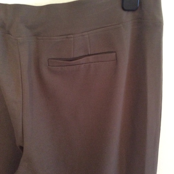 Soma Perfect Ponte Contour Pants, Olive, Size Large, Wide Leg, Stretch, NWT - Picture 3 of 7